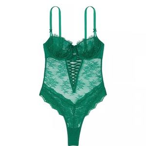 VS Wicked Unlined Lace-Up Teddy